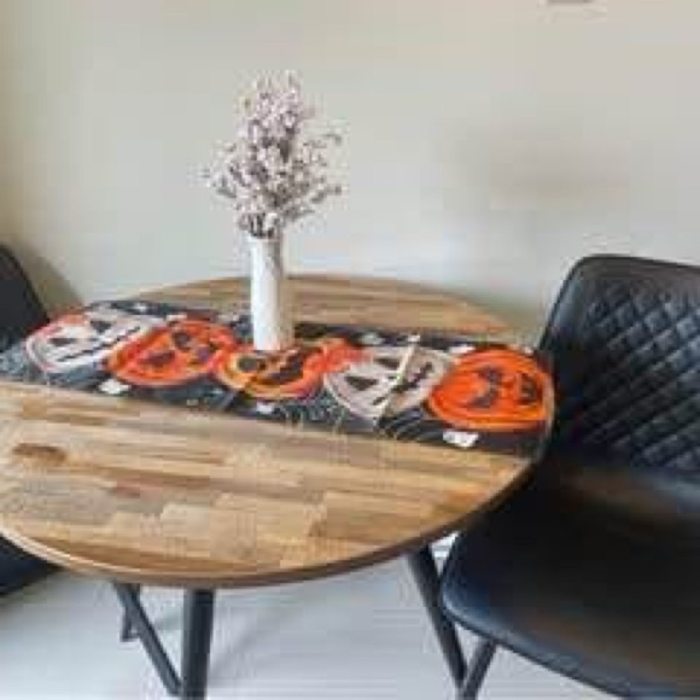 woven Halloween Pumpkin Table Runner